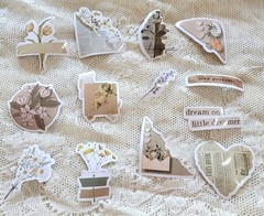 Victorian Trading 78 Keepsake Ephemera Floral Literary Planner Journal Stickers