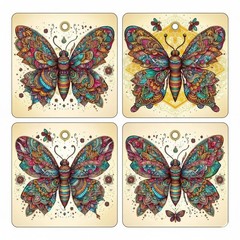 Mandela Butterfly Tags Set Junk Journal Scrapbook