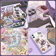 4-Themed DIY 3D Cartoon Stickers – Perfect for Scrapbooking and Stress Relief