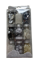 Crafters Caf’e Coordinating Embellishments – glitter buttons sequins NIP751