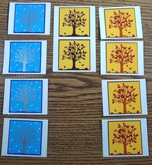 Vintage Mrs Grossmans Reflections Spring Fall Winter Trees Stickers Lot Of 10