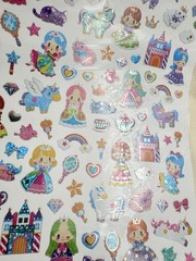 BEAUTIFUL 🤩 Japanese Holographic Princess 👸👸KAWAII Sticker LARGE SHEET 9×7.5”