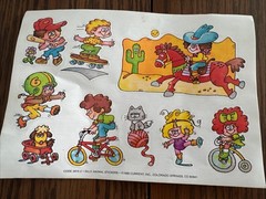 Vintage Current Inc Stickers Lot 5 Sheets 80s Silly Animals Fantasy USA Colorado