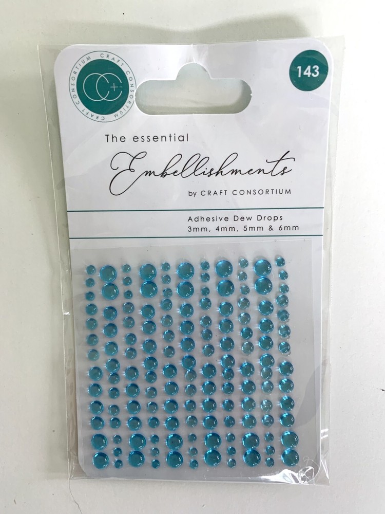 Craft Consortium ESSENTIAL EMBELLISHMENTS 143 Dew Drops BLUE