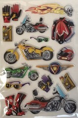 New Puff 3D Motorcycle & Accessories Pop-up Stickers Scrapbooking Project Craft