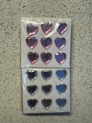 513 Piece Heart Rhinestone Jewel Stickers Acrylic Gems For DIY Crafts Decoration