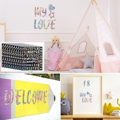 10 Sheets Vinyl Alphabet and Number Stickers – Adhesive, Waterproof, Glitter Let