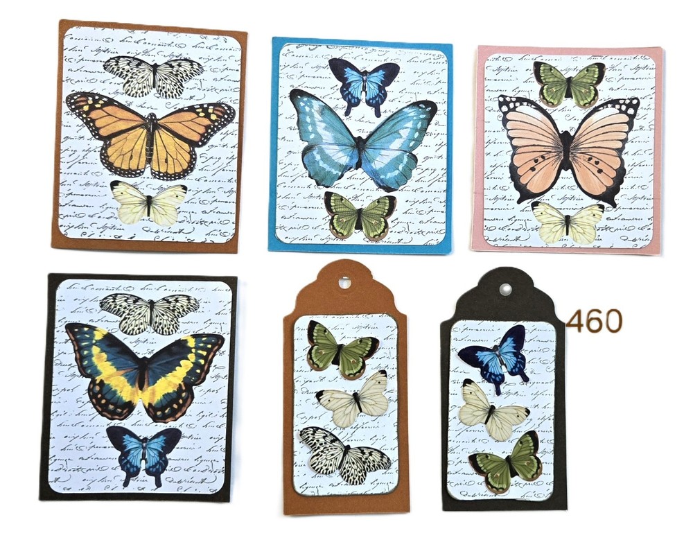 Butterflies Tags Cards Scrapbooks Junk Journal 460