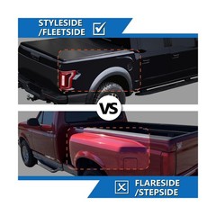 Soft Roll Up 5’2″ / 61.7″ Truck Bed Cover Compatible for 2015 2016 2017 2018 …