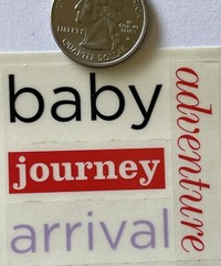 FAMILY PHRASE Mylar Stickers (26pc)Toddler•Mother•Celebrate• W/love•Card Making•