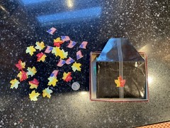 Vintage Superfine Dennison Designed Seals Floral Butterfly Flags Leaves USA