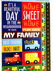 Reminisce Neighborhood Cardstock Stickers 2 Double Sided Sheets 2010 Scrapbook