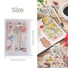 200 Pieces Vintage Scrapbook Supplies Pack for Junk Journal Planners DIY 9840
