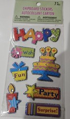 chipboard stickers birthday 7pc by Michael’s