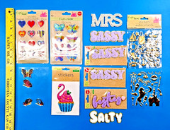 A BARGAIN LOT OF 20 MISC PACKS OF UNOPENED CRAFTING STICKERS