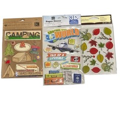 22 Pc Scrapbook Sticker Lot Recollections K&Company Family Travel Letters New