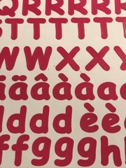 CREATIVE MEMORIES LARGE ABC/123 ALPHABET LETTERS; RED ~ 1ST LISTING