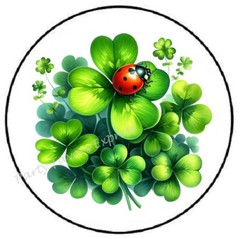 ST PATRICKS DAY SHAMROCK LADBYBUG ENVELOPE SEALS LABELS STICKERS PARTY FAVORS