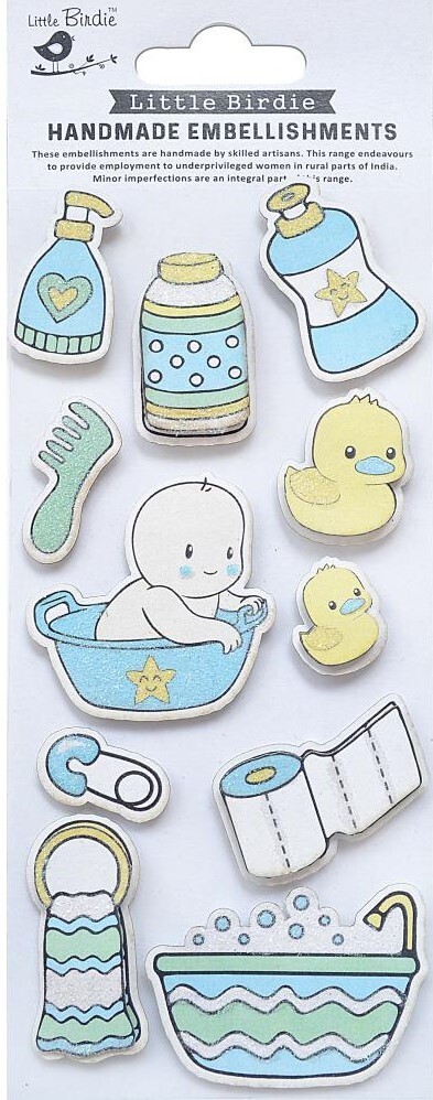 Baby Scrapbook Stickers, 3D – Little Birdie – CHOOSE from 15 styles