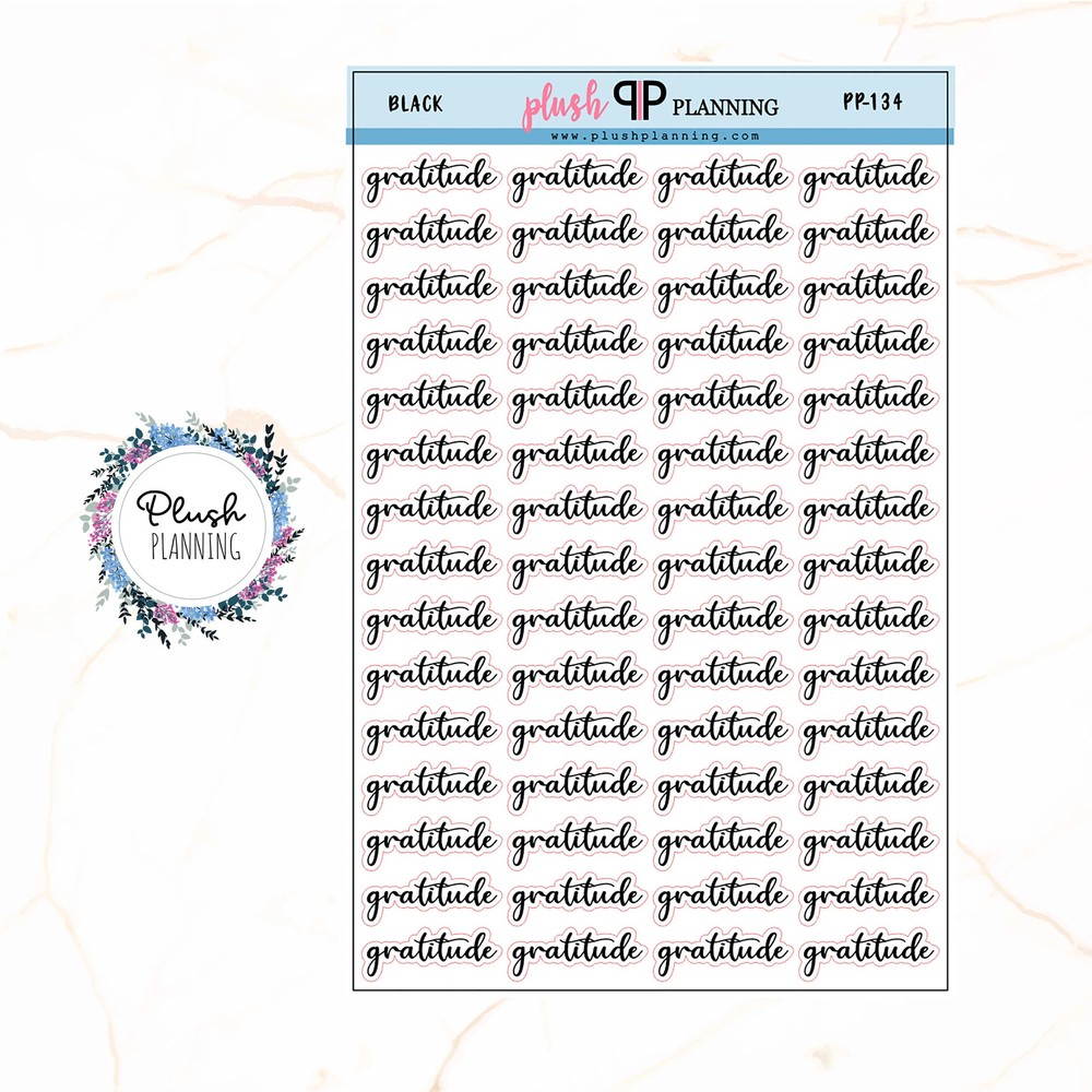 Gratitude Script Planner Stickers
