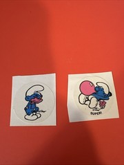 Vintage SMURFS Scratch and Sniff Matte Stickers – BUBBLE GUM