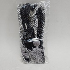 Black and Silver Double Graduation Honor Cords 69 Inches Long Including Tassels