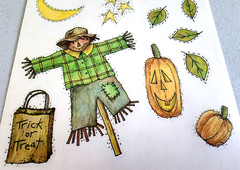 Vintage Sweetwater Halloween Clear Stickers Karla Eisenach 2001 Scrapbook Paper