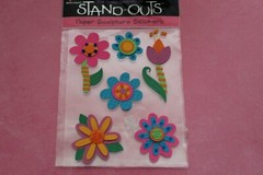 PROVO CRAFT STAND-OUTS «FUNKY FLORAL» PAPER SCULPTURE FLOWERS