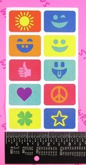 Peace Sign Sun Heart Star Clover Trophy Sticker Sheet