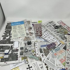 Huge Mixed Sticker & Scrapbooking Lot Holiday USA Christian Craft Set