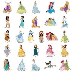 PRINCESSES From DISNEY 50pc STICKER SET, Little girls of all ages love them.