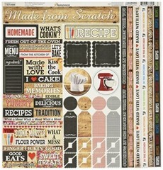 Reminisce ITK-100 In the Kitchen Cardstock Sticker, 12″ by 12″, Multicolor