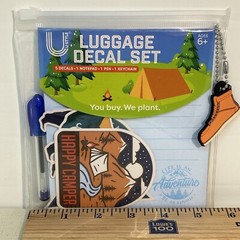 Luggage U style Notepad Pen Keychain Boot NEW Travel Camping 5 Decals Trip