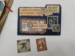 Junk Journal Add-Ons Handmade Tags Card Envelope File Clipboard Ephemera Set 8