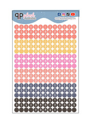 Date Dots Planner Stickers, Laurel Denise Inspired Colors, 6 Sets