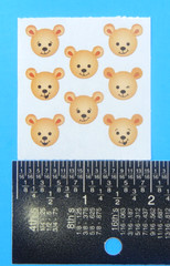 Teddy Bear Faces Sandylion Sticker Mod Sheet 2″x 2″
