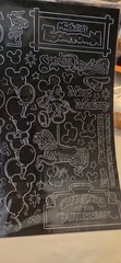 Disney Dazzler Black Scrapbook Stickers Mickey Pirates Toontown Splash Mtn #1231
