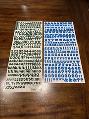NEW Lot Of 11 Sticker Letters & Numbers For Paper Crafting