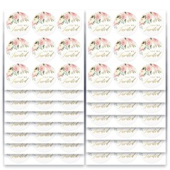 Pink Floral You’re Invited Stickers 108pcs