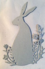 Easter Die Cuts * Midnight Hare * 10 Sets * White or Gray Cardstock * Cute!