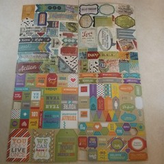 Huge Diecut Scrapbooking Clipboard 46 Sheets Bundle 3500 Pieces Alphabet Phrases