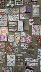 Large Lot of Pop Up Stickers, Rubbing, Flat, Diecuts, Scrapbooking Variety