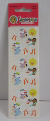 VINTAGE 90’s Sandylion Newborn Stork Babies Baby Sun Stickers NIP