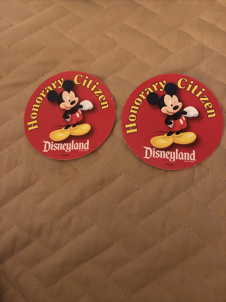 Disneyland Honorary Citizen Sticker X 2 – Rare and New.