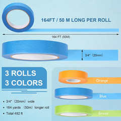 3 Rolls Laboratory Labeling Tapes, 164 Feet Long X 3/4 Inch Width, Temperature R
