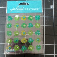 SCRAPBOOK STICKER 25p Happy St Patricks Day Ireland Luck Clover Shamrock gem