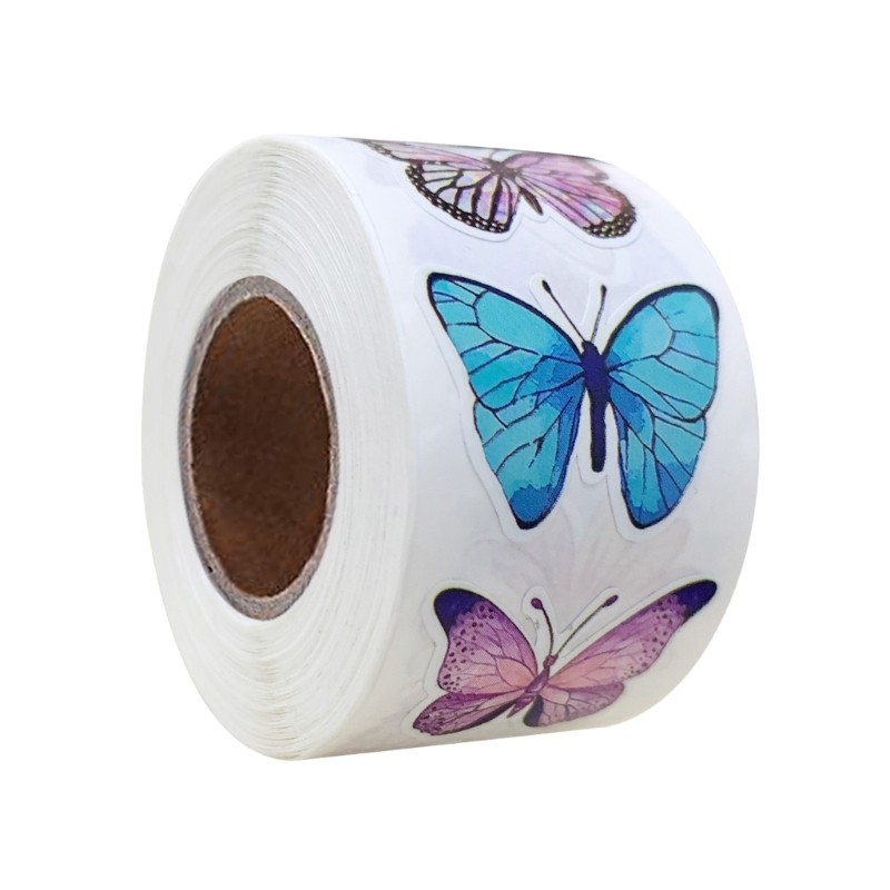 500Pcs Flower Butterfly Sticker For Kid Adult Craft Scrapbooking Packaging