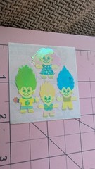 Vintage Sandylion Stickers Mother Of Pearl Trolls 1 Module