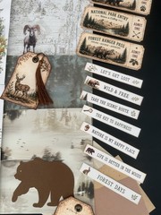 Mountain Bear Moose Junk Journal Ephemera Kit 151 Pc Forest Cabin Scrapbook Pape