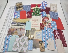 Christmas Lot Die Cut Tags & Shapes – Holiday Paper Ephemera Junk Journal Crafts